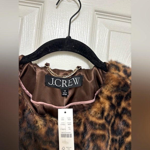 NWT J.Crew Faux-Fur Lady Jacket in Leopard Print - Picture 11 of 12